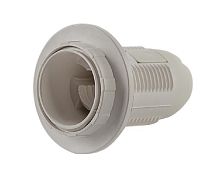 Патрон электрический LLT E27-ППК с прижимным кольцом пластик белый картинка 